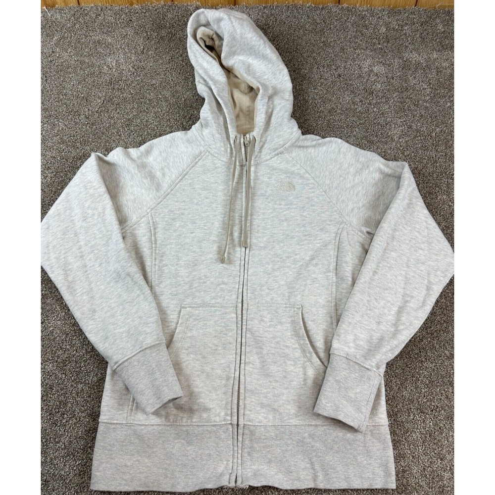 The North Face Full Zip‎ Lightweight Sweater Women's  Size Large Gray / Tan Mix